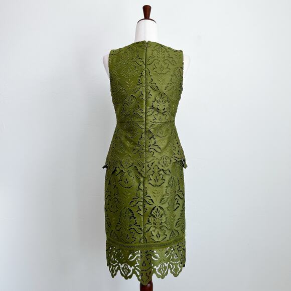 Ann Taylor Green Lace Sleeveless Peplum Two-Piece Set - Picture 10 of 13